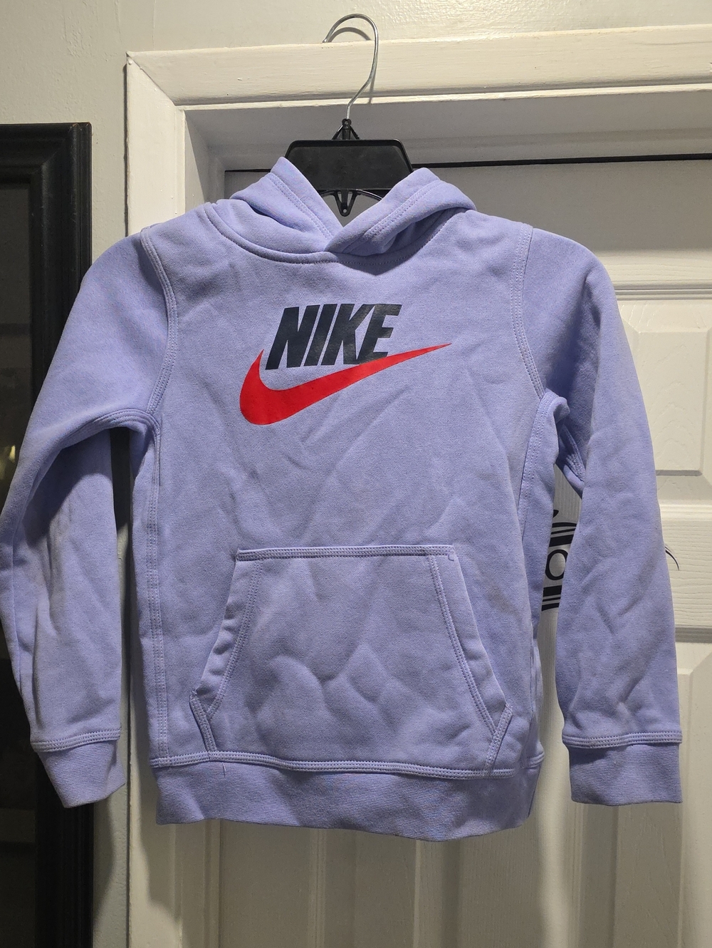Nike Lavender Kids Hoodie with Red Swoosh